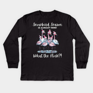 Flamingos and Snowbirds Kids Long Sleeve T-Shirt